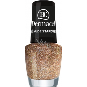 Dermacol Nail Polish with Effect Glitter Touch lak na nehty s efektem 14 Nude Stardust 5 ml
