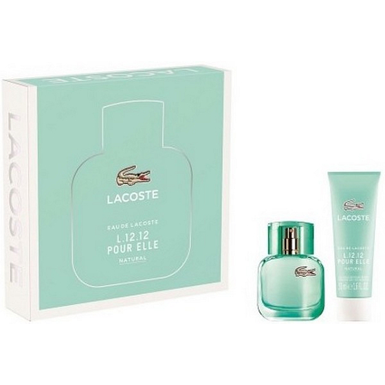 Lacoste Eau de Lacoste L.12.12 Pour Elle Natural toaletní voda pro ženy 30 ml + sprchový gel 50 ml, dárková sada