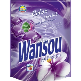 Wansou Color Special koncentrované gelové prací kapsle na barevné prádlo 10 kusů