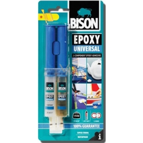 Bison Epoxy Universal vysokopevnostní dvousložkové epoxidové lepidlo se zpracovatelností 90 minut 24 ml