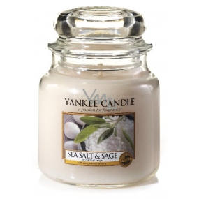 Yankee Candle Sea Salt & Sage - Mořská sůl a šalvěj vonná svíčka Classic střední sklo 411 g