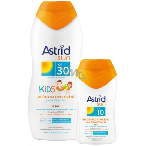 Astrid Sun Kids OF30 mléko na opalování 200 ml + Sun OF10 Hydratační mléko na opalování 100 ml, duopack