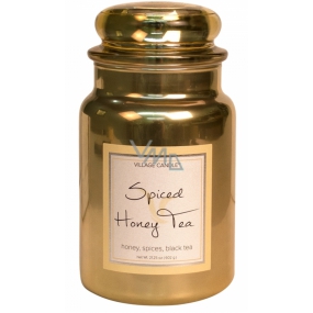 Village Candle Čaj s medem a kořením - Spiced Honey Tea vonná svíčka ve skle 2 knoty 602 g