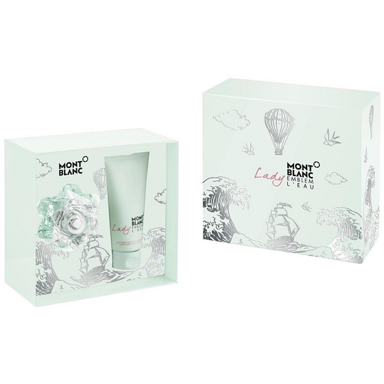 Montblanc Lady Emblem L Eau toaletní voda pro ženy 50 ml + tělové mléko pro ženy 100 ml, dárková sada