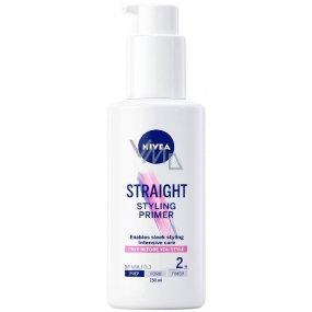 Nivea Stylingový Primer Straight přípravná báze pro uhlazený vzhled nepoddajných vlasů, chrání před horkem 150 ml