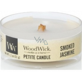 WoodWick Smoked Jasmine - Kouřový jasmín vonná svíčka s dřevěným knotem petite 31 g
