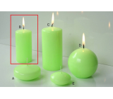 Lima Reflex fosforově zelená svíčka válec 50 x 100 mm 1 kus