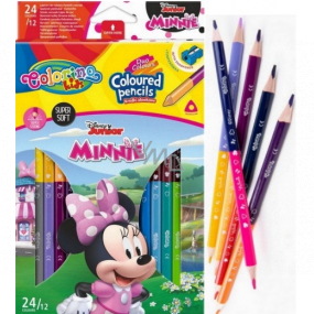 Colorino Pastelky trojhranné Disney Minnie oboustranné 24 barev