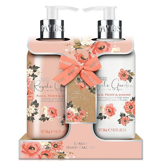 Baylis & Harding Královská zahrada mycí gel na ruce 300 ml + mléko na tělo a ruce 300 ml, kosmetická sada pro ženy