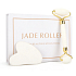 Křemen Gua Sha 5 x 8 cm + váleček masážní 14 x 5,5 cm redukuje vrásky, otoky, zlepšuje pružnost pokožky, sada
