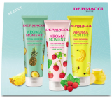 Dermacol Aroma Moment Hawaiian Pineapple - Havajský ananas sprchový gel 250 ml + Wild Strawberries - Lesní jahody sprchový gel 250 ml + Bahamas Banana - Bahamský banán sprchový gel 250 ml, kosmetická sada pro ženy