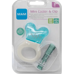 Mam Mini Cooler & Clip lehké kousátko s chladící částí a páskem pro děti 2+ měsíců Tyrkysové