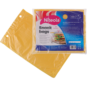 Niteola svačinové sáčky, HDPE, 20 × 30 cm, síla 12 µ, žluté, 50 ks Niteola svačinové sáčky, HDPE, 20 × 30 cm, síla 12 µ, žluté, 50 ks