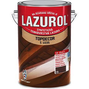 Lazurol Topdecor S1035 tenkovrstvá lazura na dřevo T083 višeň, 4,5 l