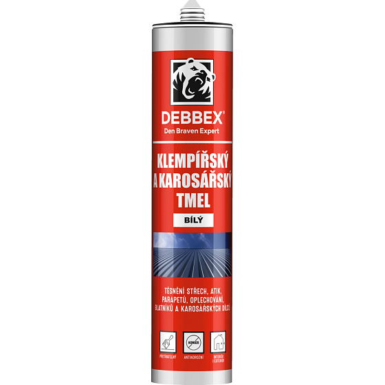 Den Braven Klempířský a karosářský tmel bílý, 280 ml