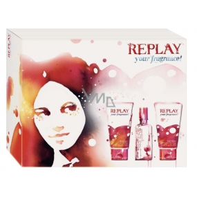 Replay Your Fragrance toaletní voda 20 ml + sprchový gel 50ml + tělové mléko 50 ml, dárková sada