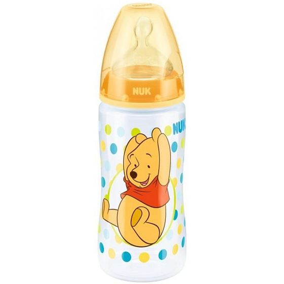 Nuk Disney First Choic láhev plastová kojící 300ml silikonová savička 0-6 měsíců