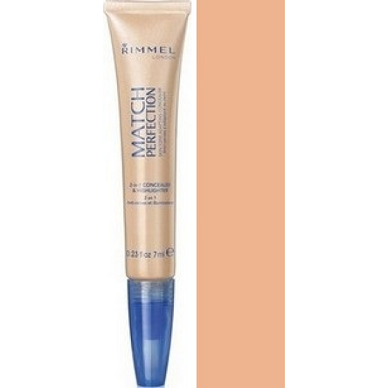 Rimmel London Match Perfection 2v1 korektor a rozjasňovač 030 Classic 7 ml