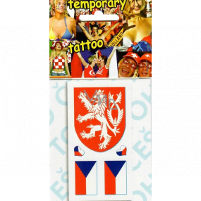 Arch Tetovací obtisky na obličej i tělo Česká vlajka 4 motiv