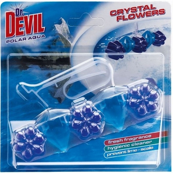 Dr. Devil Polar Aqua Crystal Flowers Wc závěs 30 g
