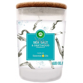 Air Wick Essential Oils Sea Salt & Driftwood - Mořská sůl a naplavené dřevo vonná svíčka sklo 185 g