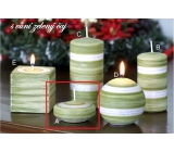 Lima Zimní třpyt Zelený čaj vonná svíčka plovoucí čočka 70 x 30 mm 1 kus