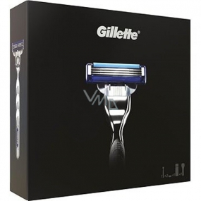 Gillette Mach3 Turbo strojek + náhradní hlavice 2 kusy + gel na holení 75 ml + cestovní pouzdro, kosmetická sada, pro muže