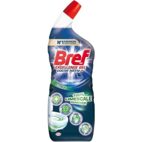 Bref Excellence Gel Color Aktiv Citrus tekutý WC čistič proti vodnímu kameni 700 ml