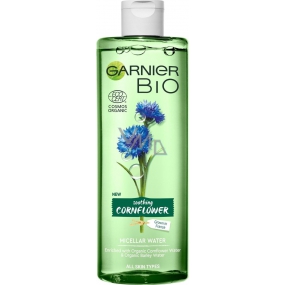 Garnier Bio Soothing Cornflower organická voda z chrpy a z ječmene micelární voda pro všechny typy pleti 400 ml