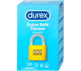 Durex Extra Safe Thicker latexový kondom, silnější, nominální šířka: 56 mm 18 kusů