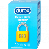 Durex Extra Safe Thicker latexový kondom, silnější, nominální šířka: 56 mm 18 kusů