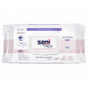 Seni Care Sensitive Aloe Vera a Allantosin pH 5,5 intimní vlhčené ubrousky pro dospělé i děti 30 x 20 cm, 68 kusů