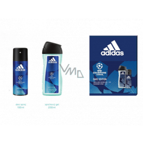 Adidas UEFA Champions League Dare Edition VI deodorant sprej pro muže 150 ml + sprchový gel 250 ml, kosmetická sada