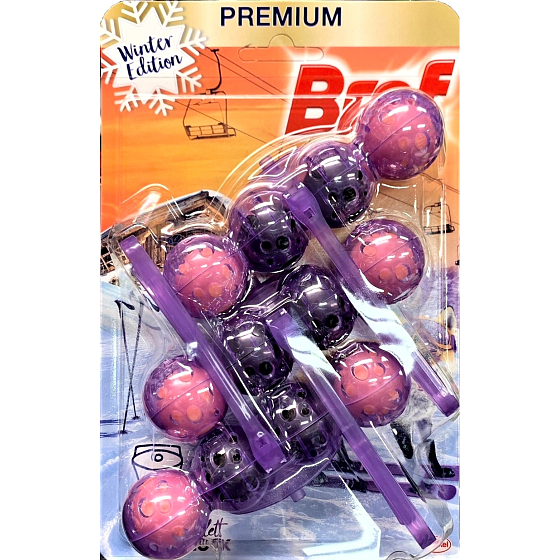 Bref Color Aktiv Skiing Fox WC blok pro hygienickou čistotu a svěžest Vaší toalety, obarvuje vodu do fialového odstínu 3 x 50 g