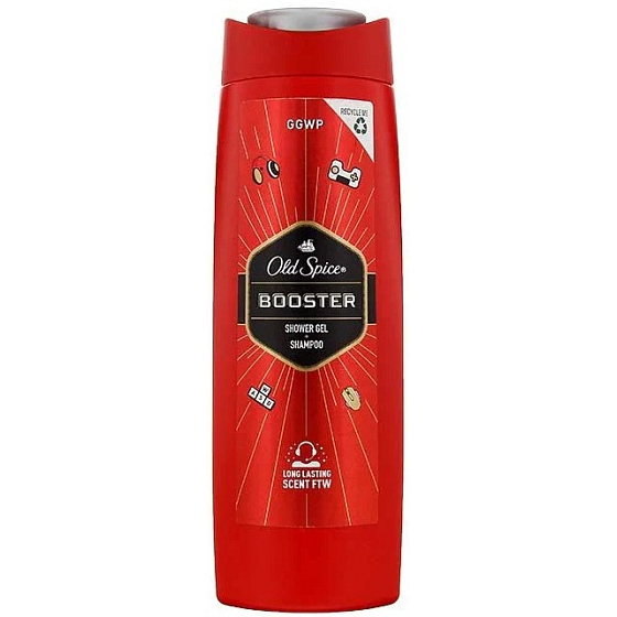 Old Spice Booster 2v1 sprchový gel a šampon pro muže 400 ml