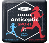 Carin Antiseptic Sport ultratenké hygienické vložky s křidélky pro sport 9 kusů