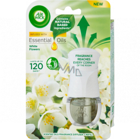 Air Wick Essential Oils White Flowers - Bílé květy elektrický osvěžovač vzduchu komplet 19 ml