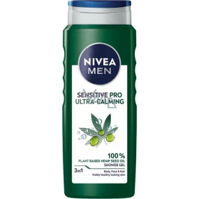 Nivea Men Sensitive Pro Ultra Calming 3v1 sprchový gel na tělo, tvář a vlasy 500 ml