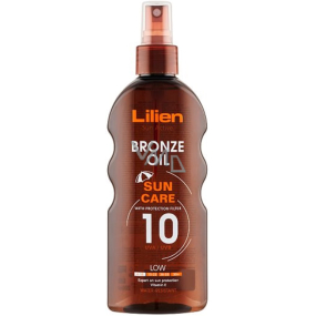 Lilien Sun Active Bronze Oil SPF10 voděodolný olej na opalování 200 ml