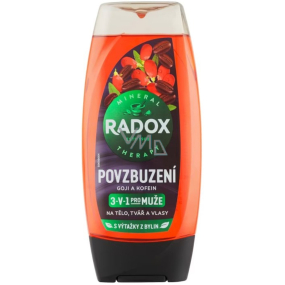 Radox Men 3v1 Povzbuzení Goji a kofein sprchový gel pro muže 225 ml