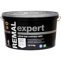 REMAL Expert zářivě bílá malířská barva na zeď, 15+3 kg