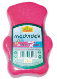 Abella Medvídek Kids koupelová houba pro děti různé barvy 12 cm 1 kus