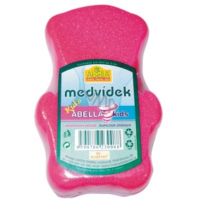 Abella Medvídek Kids koupelová houba pro děti různé barvy 12 cm 1 kus