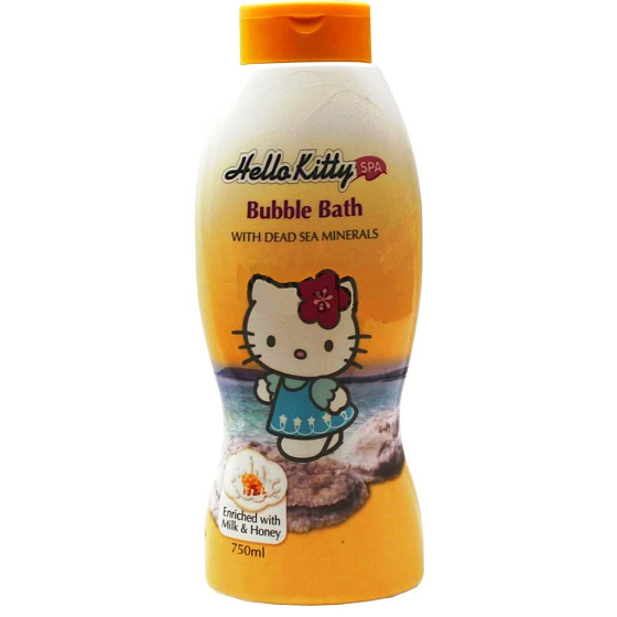Hello Kitty Milk & Honey Mrtvé moře pěna do koupele s minerály pro děti 750 ml
