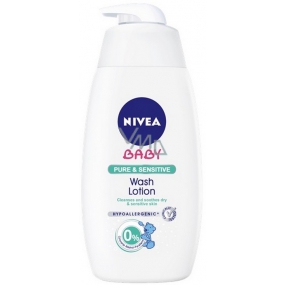 Nivea Baby Pure & Sensitive mycí gel na tvář, tělo a vlásky 500 ml