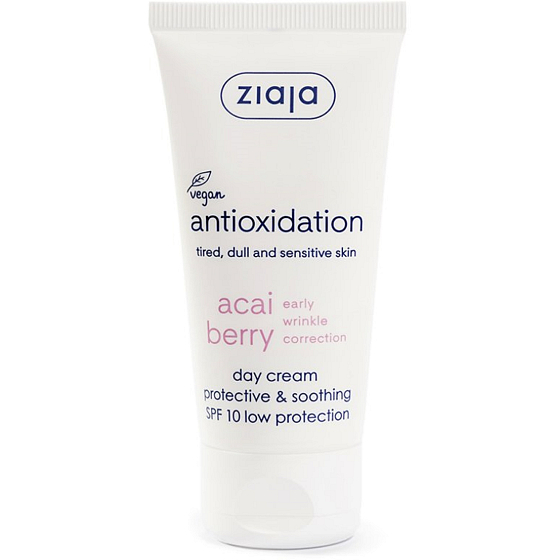 Ziaja Acai Berry SPF 10 ochranný, zklidňující denní pleťový krém 50 ml