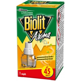 Biolit Aroma Elektrický odpařovač s vůní pomeranče proti komárům 45 nocí náhradní náplň 27 ml