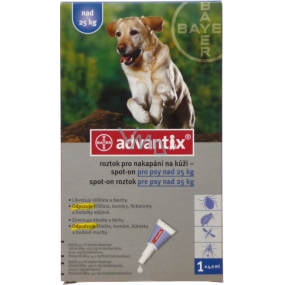 Bayer Advantix Spot On roztok pro nakapání na kůži pro psy nad 25 kg, 1 x 4 ml