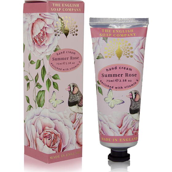 English Soap Letní Růže luxusní krém na ruce s vitamínem E a včelím voskem 75 ml