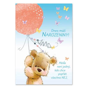 Ditipo Hrací přání k narozeninám Dnes máš narozeniny Méďa Béďa Stanislav Hložek 224 x 157 mm
